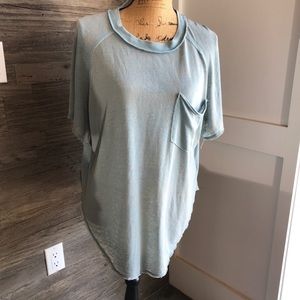 Dusty Blue Slouchy Top